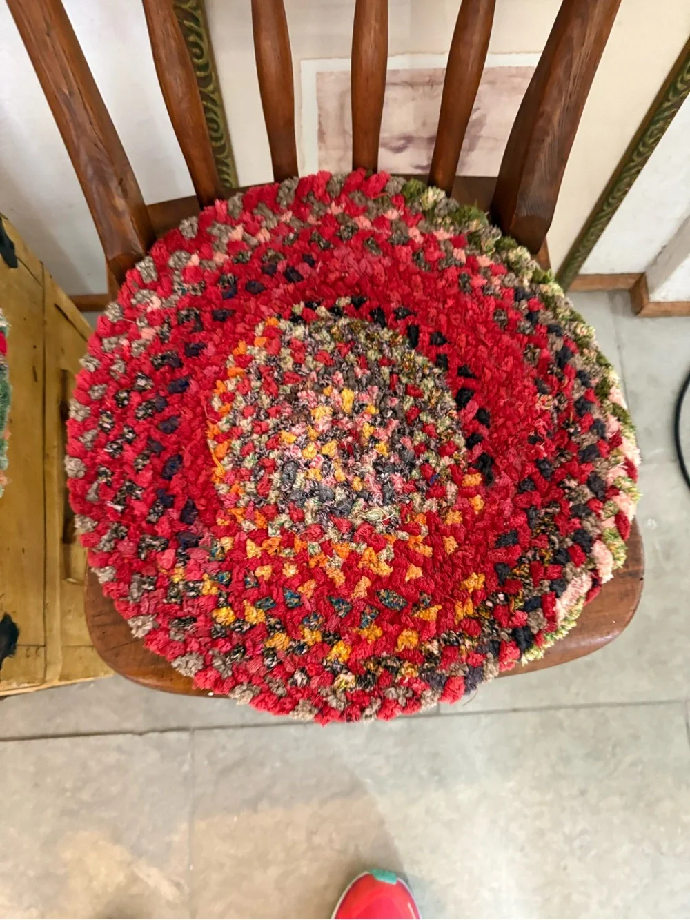 Vintage round chanille seat covers